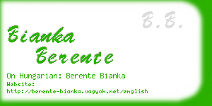 bianka berente business card